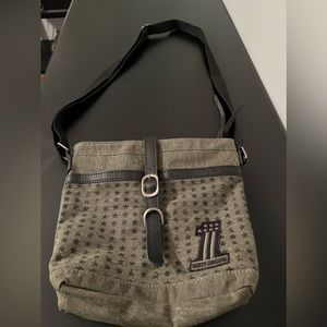 Harley Davidson distressed denim crossbody like new.